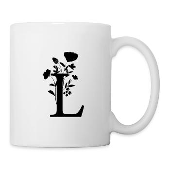 L comme lettre du prenom - Mug blanc - blanc - Droite