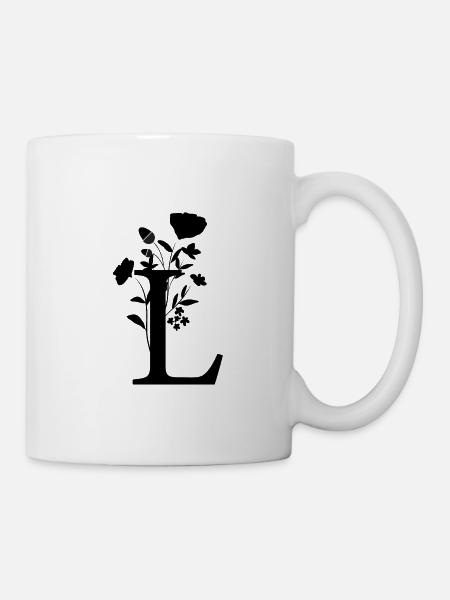 L als Buchstabe des Vornamens - Tasse - Weiß