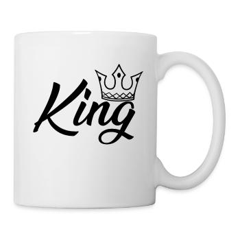 König, sei der König, Paar T-Shirt Idee - Tasse - Weiß - Rechts