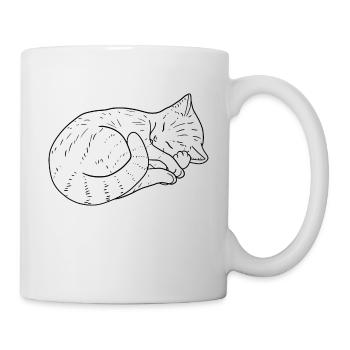 Cat drawing - Mug - white - Right