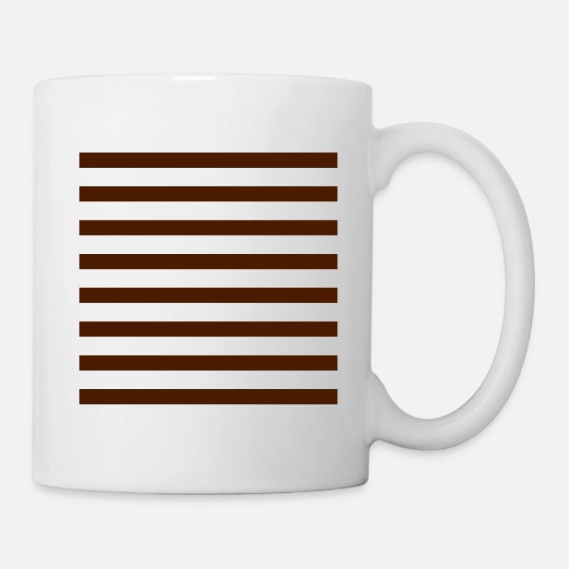 Conception "rayures plauzilla abstraites" horizontalement - Mug blanc - blanc