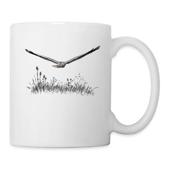 Montagu's Harrier en vol - Mug blanc - blanc - Droite
