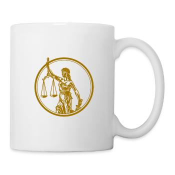 Es kommt drauf an Jurist Anwalt Richter Geschenk - Tasse - Weiß - Rechts