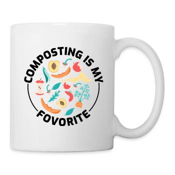 Composting Compost Gardening Garden Gardener Funny - Mug - white - Right