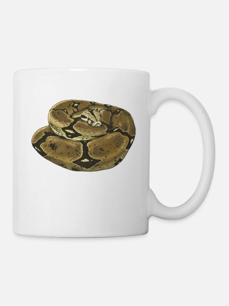 Schlange - Boa-Constrictor - Terrarium - Geschenk - Tasse - Weiß