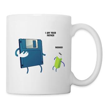 Father _ Son Floppy Disk ... Programmierer & Nerd - Tasse - Weiß - Rechts