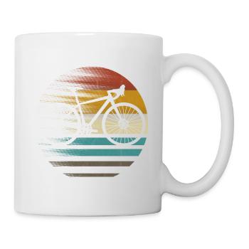 Gravel vélo Gravel vélo de route vélo cadeau rétro - Mug blanc - blanc - Droite