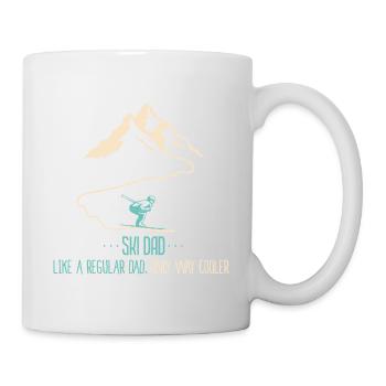 Ski Dad Funny Cute Winter Skiing Gift For Men - Tasse - Weiß - Rechts
