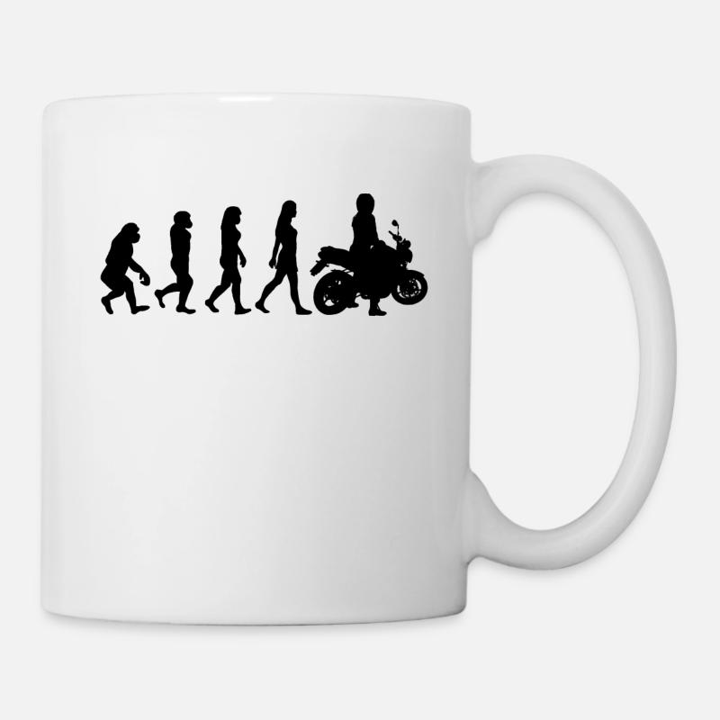 Motorradfahrerin Geschenk - Tasse - Weiß