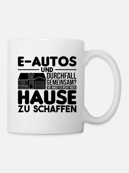 Elektroauto Lustig - Tasse - Weiß