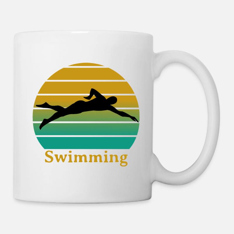 Natation - Mug blanc - blanc
