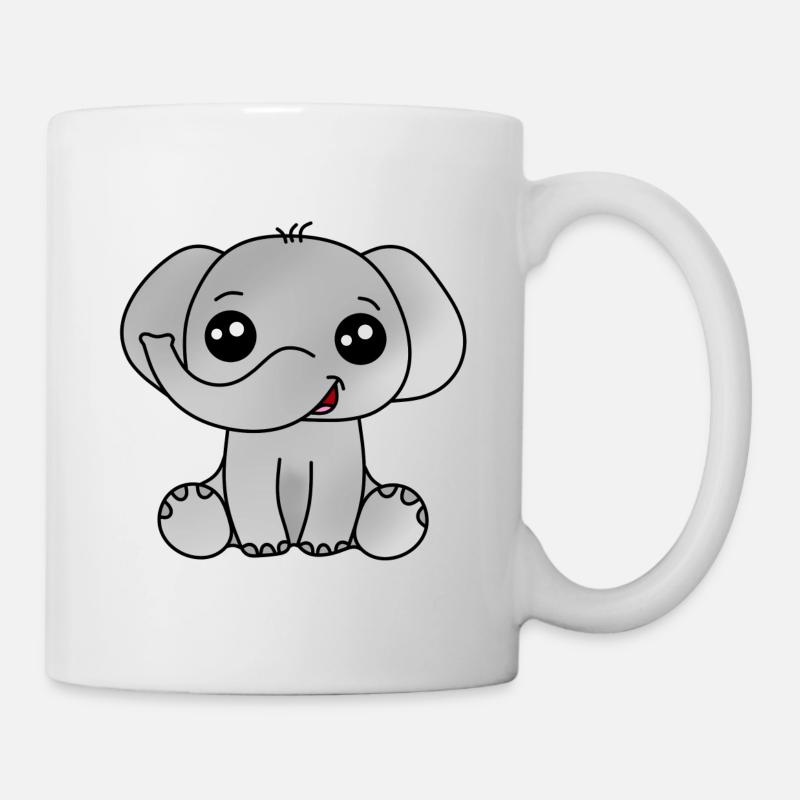 Elefant - Tasse - Weiß