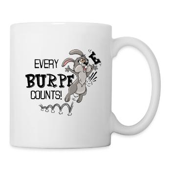 Push-up Jump Burpee Fitness Motivation - Mug - white - Right