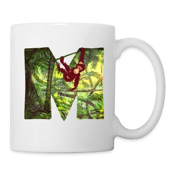 jungle avec affe m - Mug blanc - blanc - Droite