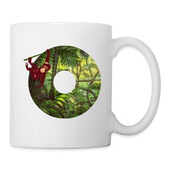 jungle avec affe o - Mug blanc - blanc - Droite