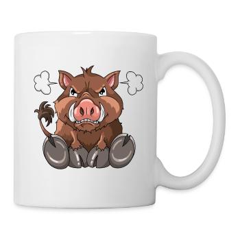 Wütendes Wildschwein Wald Bewohner - Tasse - Weiß - Rechts