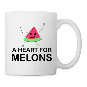 Melone Melonen Wassermelone - Tasse - Weiß - Rechts