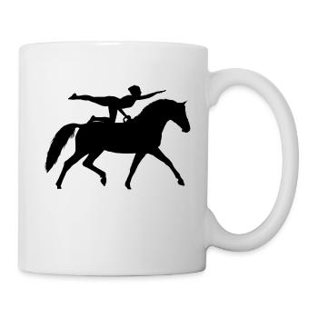 Voltigier Chevaux Équestres Voltige - Mug blanc - blanc - Droite