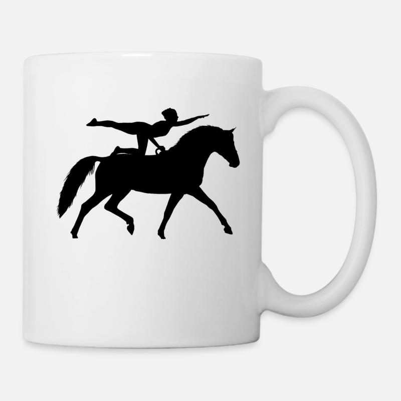 Voltigier Chevaux Équestres Voltige - Mug blanc - blanc