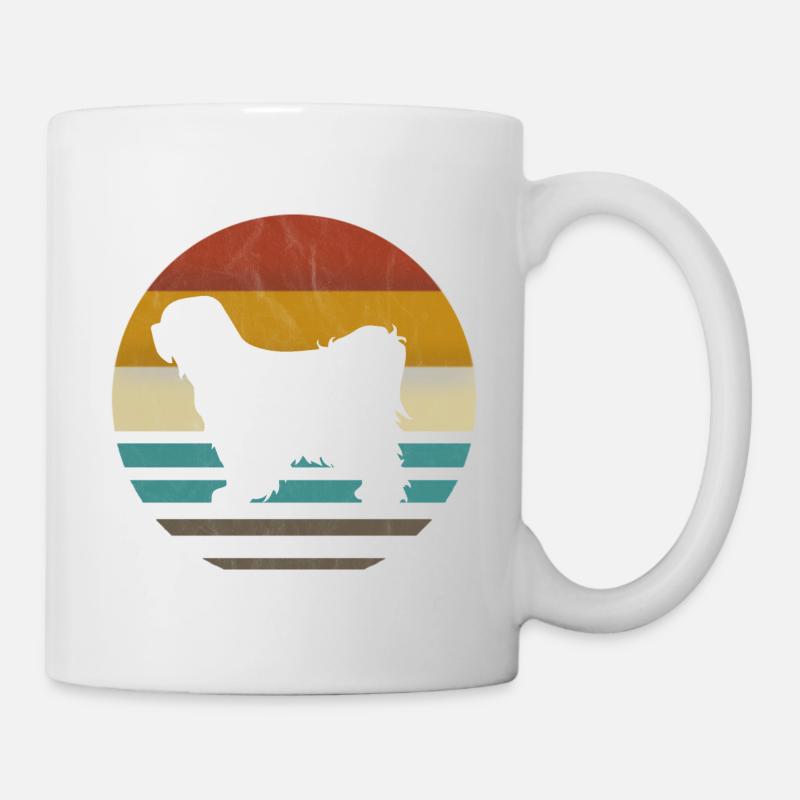 Tibet terrier retro - Tasse - Weiß