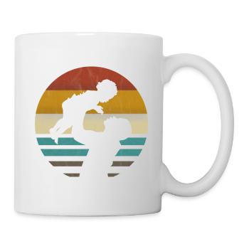 papa père fils de père cadeau rétro vintage - Mug blanc - blanc - Droite