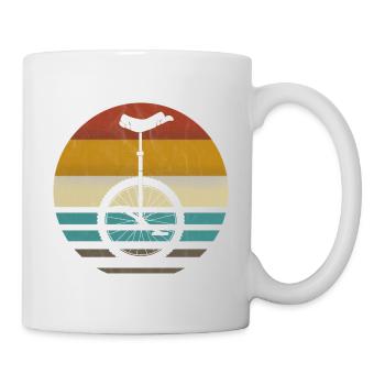 Monocycle monocycle vélo enfants filles rétro - Mug blanc - blanc - Droite