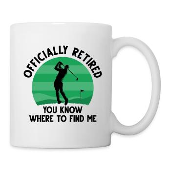 Offiziell ausgeschiedener Golfsport - Tasse - Weiß - Rechts