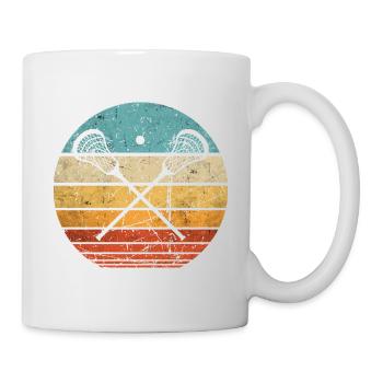 Lacrosse Lacrosse Racket vintage retro sun - Mug - white - Right
