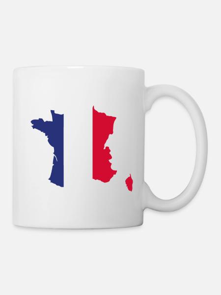 Flagge Frankreichs - Flagge Frankreichs - Tasse - Weiß
