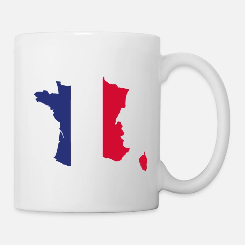 Flagge Frankreichs - Flagge Frankreichs - Tasse - Weiß
