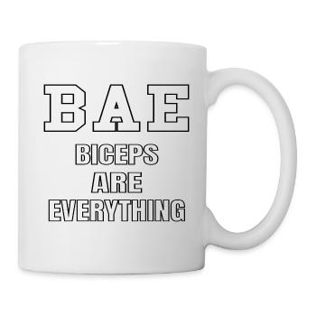 GYM BAE Biceps Are Everything Funny Fitness - Mug - white - Right
