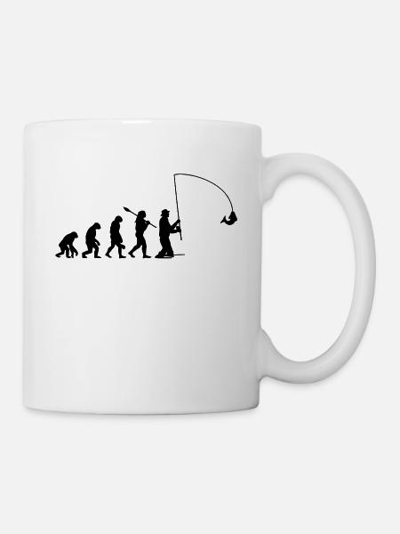 Evolution Fisherman - Tasse - Weiß