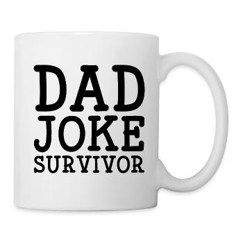 Papa Witz Überlebender - Tasse - Weiß - Rechts