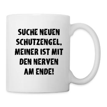 Suche Neuen Schutzengel Fun Artikel Engel Geschenk - Tasse - Weiß - Rechts