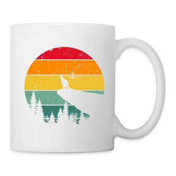 Vintage Retro Känguru Australien Geschenk - Tasse - Weiß - Rechts