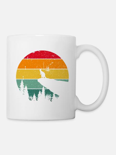 Vintage Rétro Kangourou Australie Cadeau - Mug blanc - blanc
