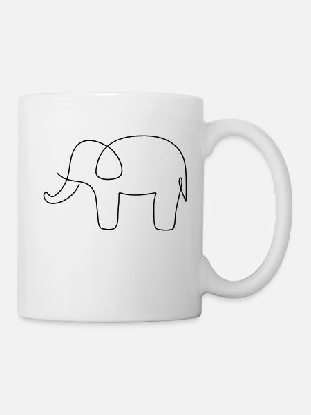 Elefant - Tasse - Weiß