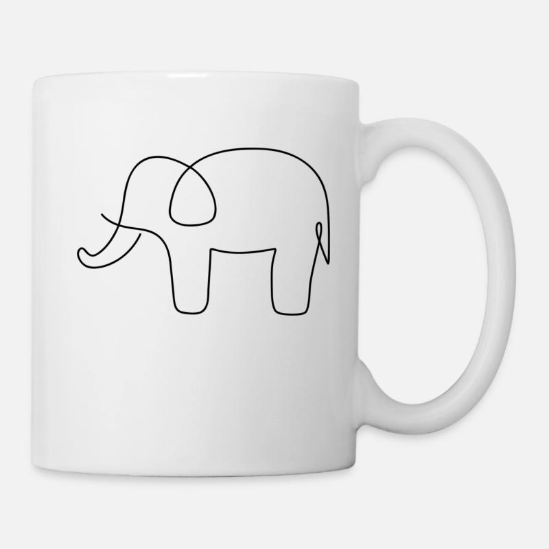Elefant - Tasse - Weiß