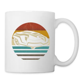 Tondeuse à gazon Robots retro - Mug blanc - blanc - Droite