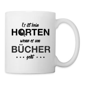 Lesen Bücherwurm Leseratte Bücher Lesen - Tasse - Weiß - Rechts
