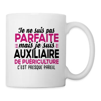 Auxiliaire de puériculture Puéricultrice Métier - Mug blanc - blanc - Droite