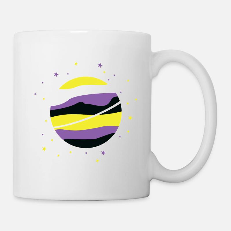Nonbinary Planet Nonbinary Pride - Tasse - Weiß