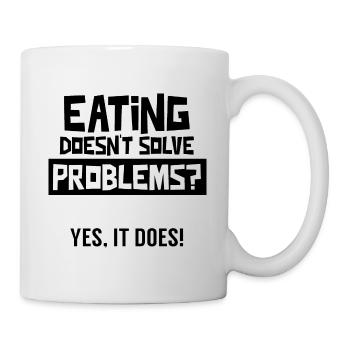 Food does not solve any problems? Diabetic Diabetes - Mug - white - Right