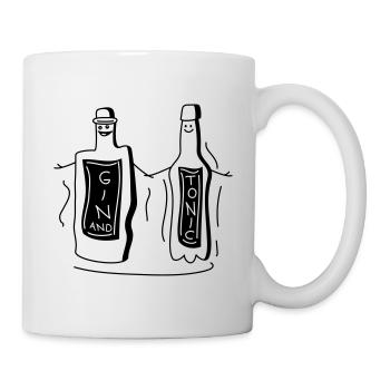 Alkohol und Tonic Paar b - Tasse - Weiß - Rechts