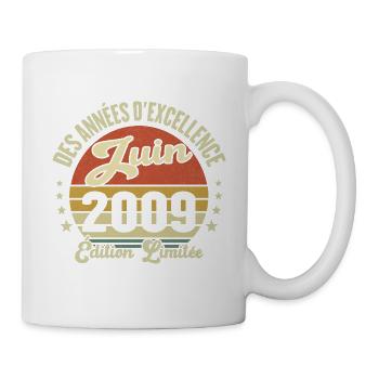 Des Années D'excellence Juin 2009 Cadeau - Mug blanc - blanc - Droite