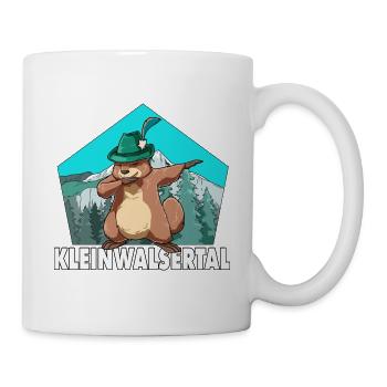 Kleinwalsertal Murmeltier für einen Walser - Tasse - Weiß - Rechts