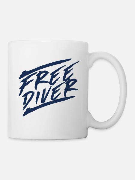 Ich bin Freitaucher Apnoe Free Diving Freitauchen - Tasse - Weiß