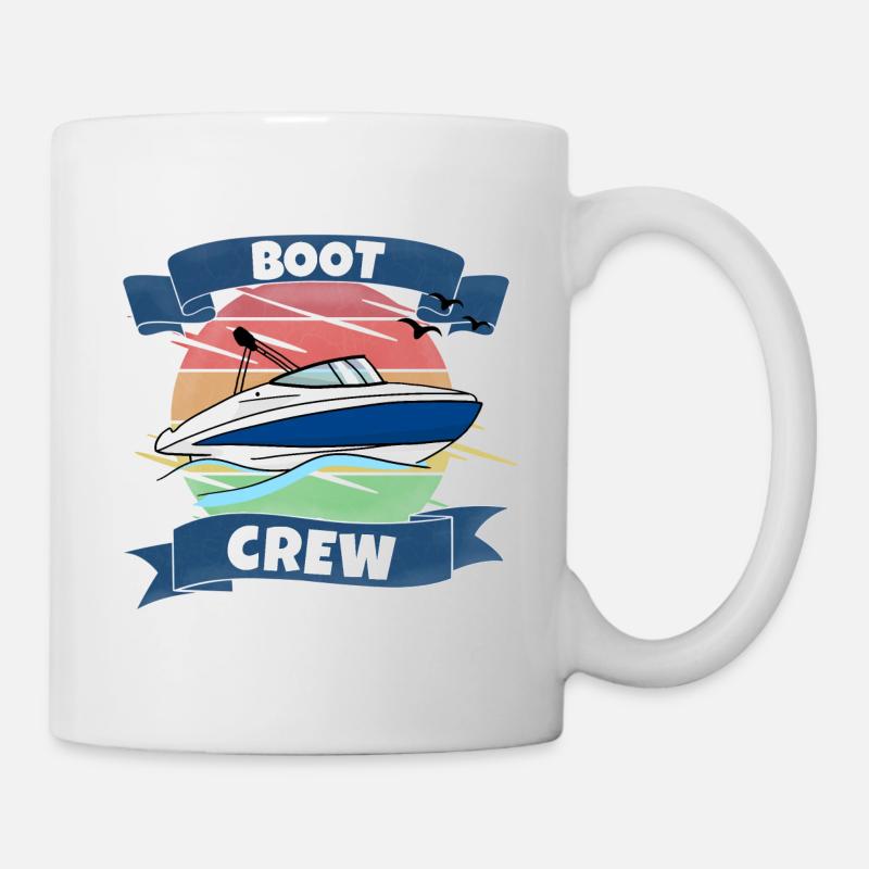 Boot Crew als Gruppe Boot fahren - Tasse - Weiß