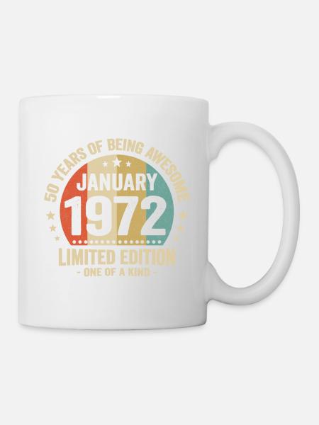 50 Ans D'être Génial Depuis Janvier 1972 - Mug blanc - blanc