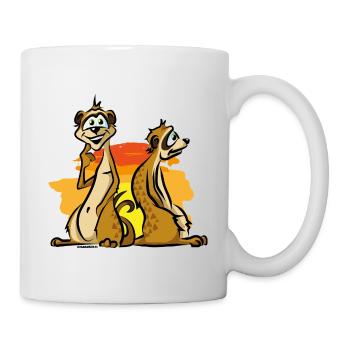 Meerkat Africa Comic Cartoon - Mug - white - Right